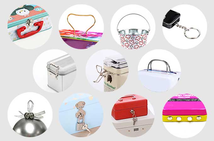 Tin box handle and lock Tin box handle and lock