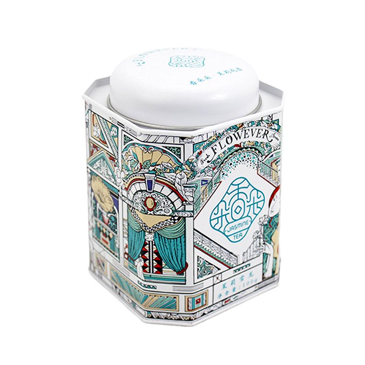 Octagonal Tea Tins