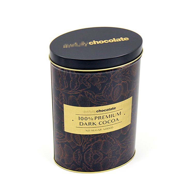 Oval coffee chocolate cocoa tea candy tin can customized