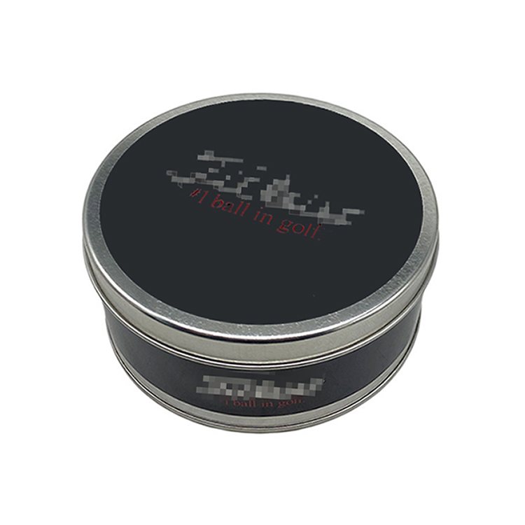 Round golf ball food cookie pastry candy chocolate tin box