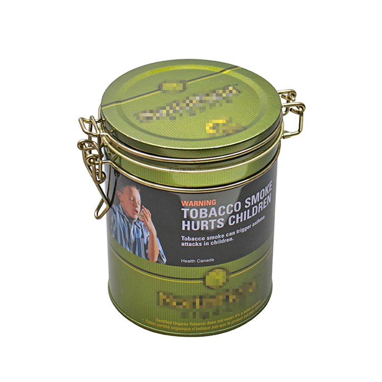 Round plastic sealing ring buckle clip lid tobacco coffee tea tin can