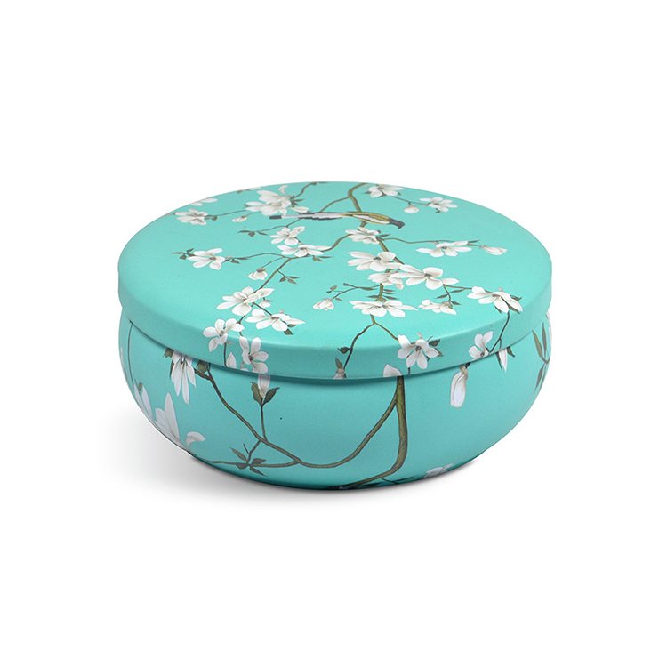 round pot belly aromatherapy candle metal tin can