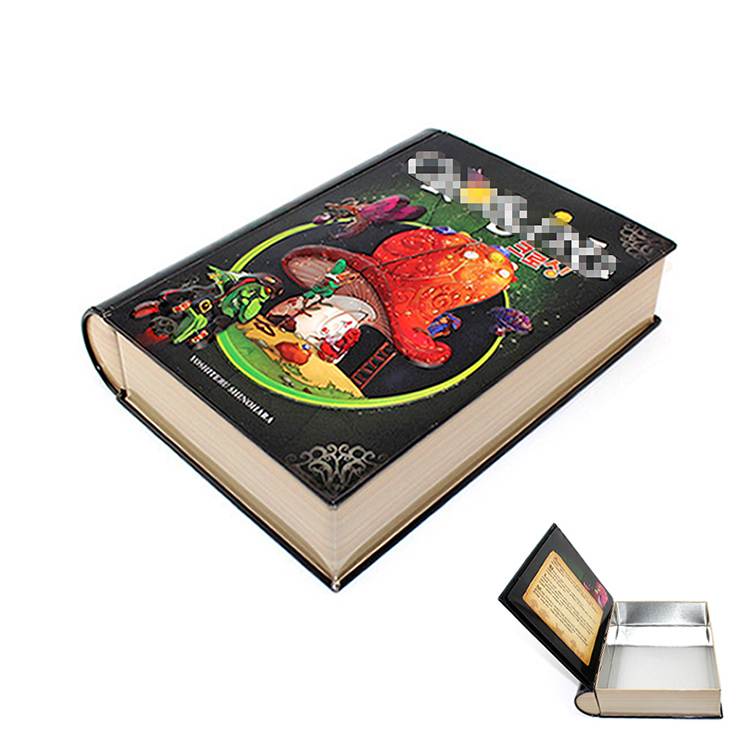 Large book shape tin box gift book stationery food packaging tins