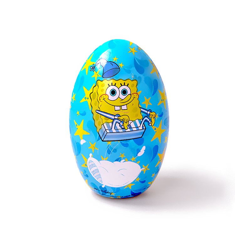 Easter egg shaped children's gift candy chocolate tin box