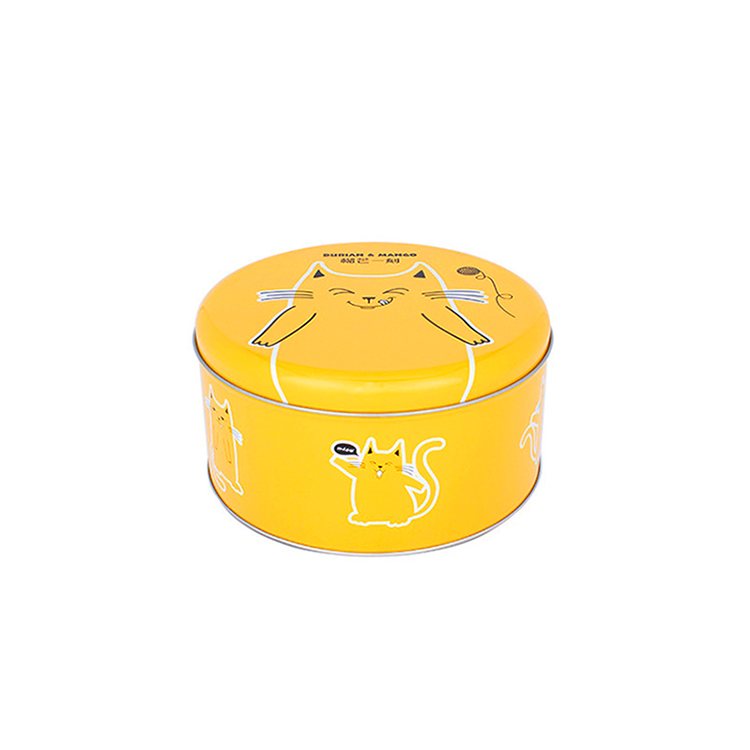 Round cookie candy chocolate pastry tin can
