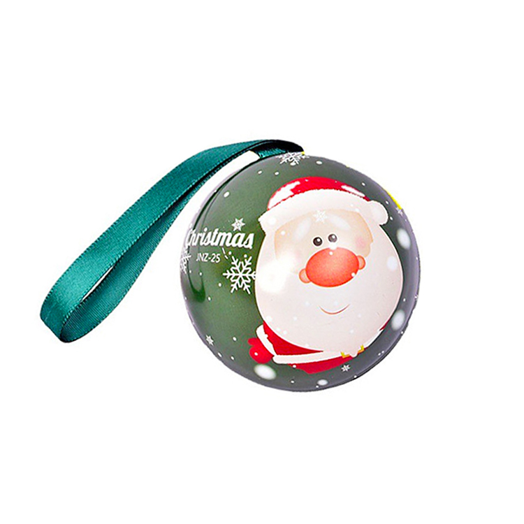 Spherical Christmas gift candy chocolate toy ball shape tin box