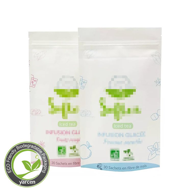 PLA biodegradable tea candy stand up pouch