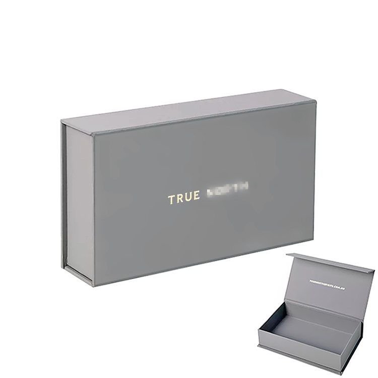 Custom cosmetic gift packaging magnetic flip paper box