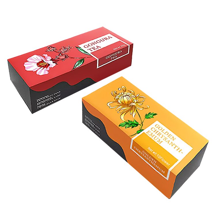 Creative flip type multicolor printing tea health products packaging flip paper box