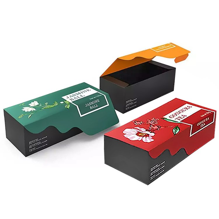 Creative flip type multicolor printing tea health products packaging flip paper box
