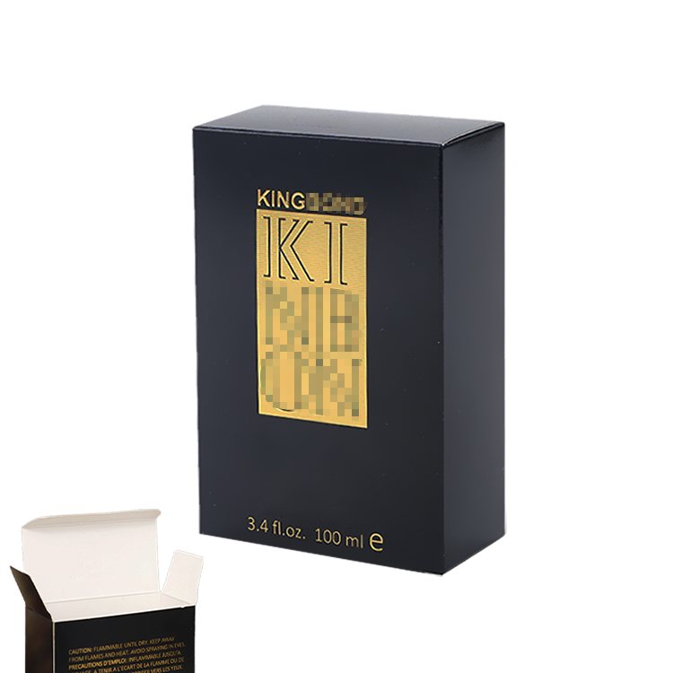 Custom cosmetic perfume food health products gold foil stamping reverse tuck end paper box