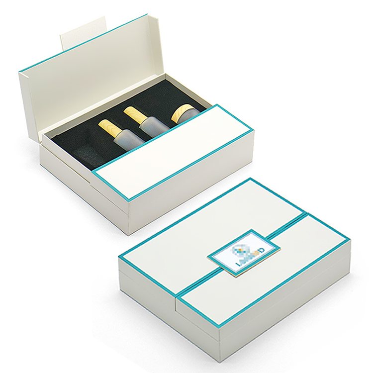 Custom high-grade cosmetic perfume essential oil tea gift double-door magnetic paper box