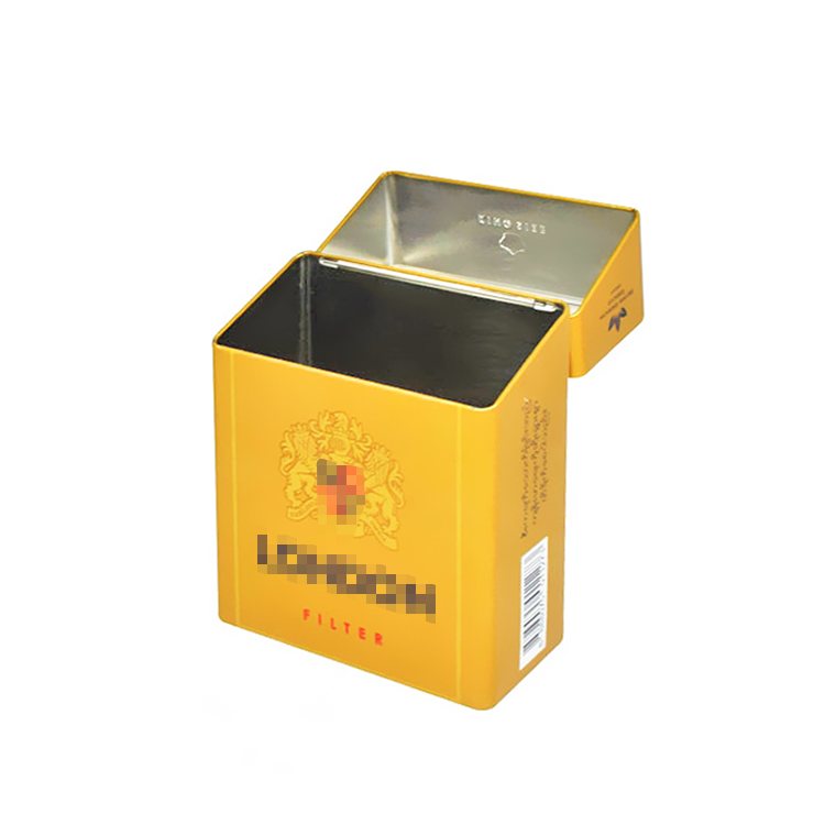 Custom push to open lid cigarette case tobacco tin box