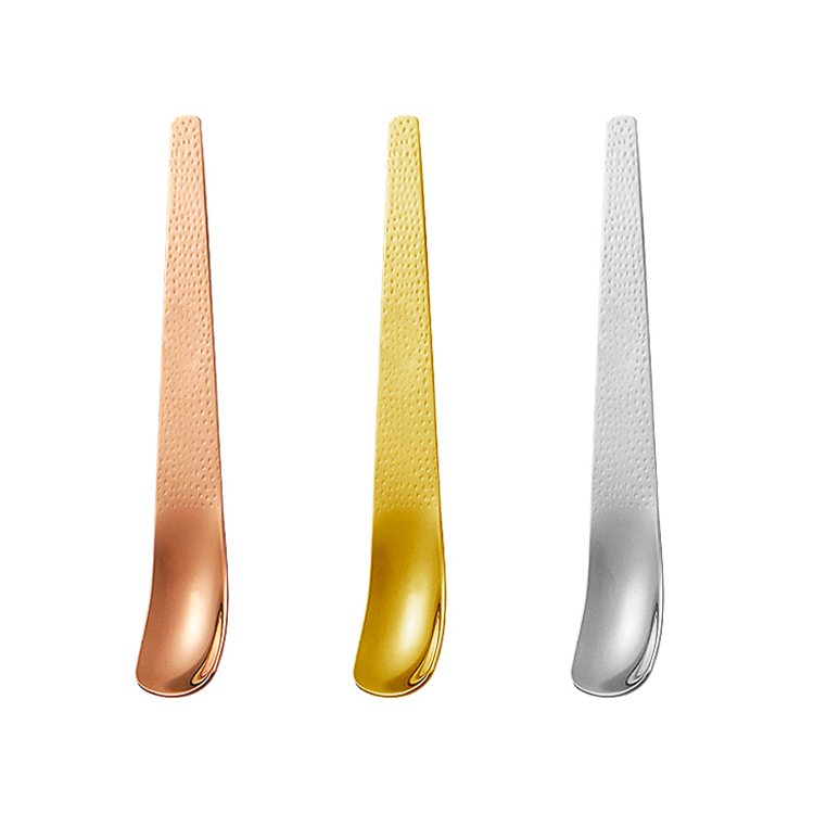 Customized 304 stainless steel square head ice cream cake tea spoon