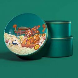 Custom design round tin box