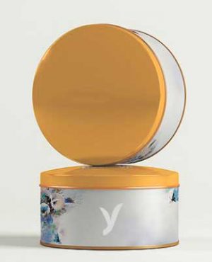 Custom printed round tin can