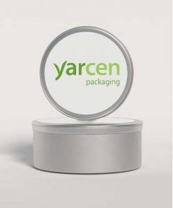 yarcen round tin box